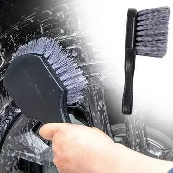 Car Wheel Cleaning Brush Detail Brush Short Handle Tire Rim Washing Brush Vehicles Cleaning Maintain Accessories Set For Auto In