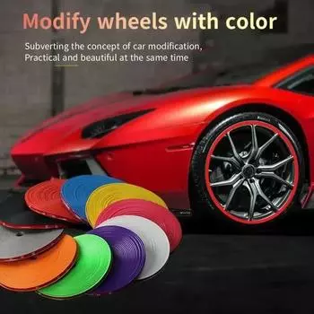 Car Wheel Decorative Strip 8/2m Tire Hub Protection Bumper Strip Door Protector Tire Guard Line Accessories Tools