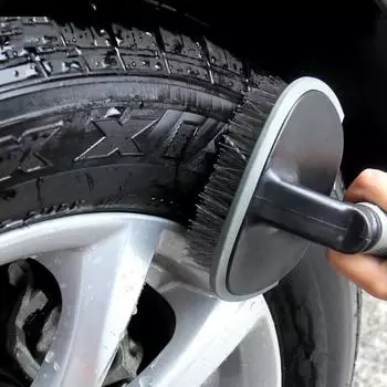 Car Wheel Hub Cleaning Brush T-bend Handle Car Wash Gap Cleaning Tools Nylon Bristle Car Rim Scrubber Cleaner Detailing Brushes чёрный
