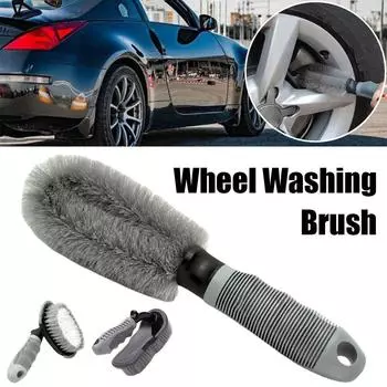 Car Wheel Washing Brush Auto Rim Scrubber Cleaner Duster Tire Detailing Brush Tool Cleaner A6W1
