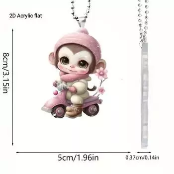 Car Whimsical Acrylic Hanging Decoration Versatile For Backpack Accessories And Home