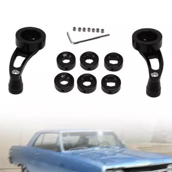 Car Window Crank Handle Kit Winder Riser Replacing Black Premium Modified Part 3inch