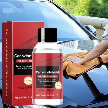 Car Window Oil Film Cleaner Waterproof Auto Glass Washing Oil Film Agent 50ml Stain Remover Refurbishment Liquid For Clear View 50 ML