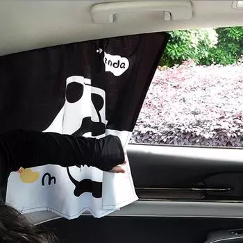 Car Window Shades For Side Window Side Window Sun Shade With Panda Side Window Sun Shade Magnetic Suction Back Window Sun Shades