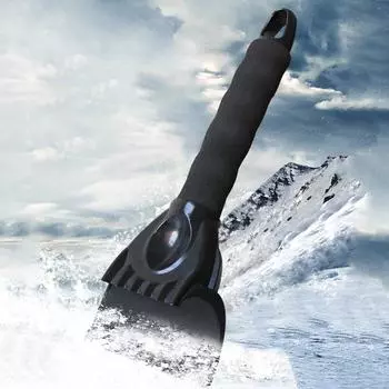 Автомобильный скребок для снега из нержавеющей стали для удаления льда для выживания в снегу, кемпинга, уборки красный