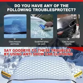 Car Windshield Snow Shield Front Rear Windshield Block Cover Visor Outdoor Protection Snow Cover Car Winter Exterior Accessories