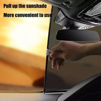Car Windshield Sun Shade Auto Retractable Sun Shades Car Windshield Front/Rear Shutter Auto Interior Accessories Car accessories