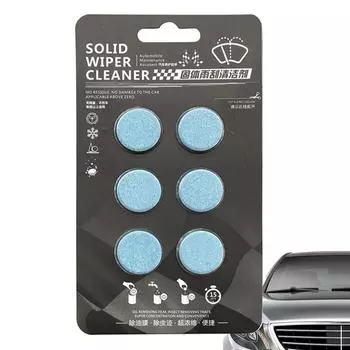 Car Windshield Washer Fluid 6pcs Remove Glass Stains Washer Fluid Car Windshield Concentrated Clean Tablets Concentrated For Car