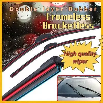 Car Windshield Wiper Blades Frameless Bracketless Car Soft Double Rubber Strip Car Replacement Wiper Auto Wipers Accessories