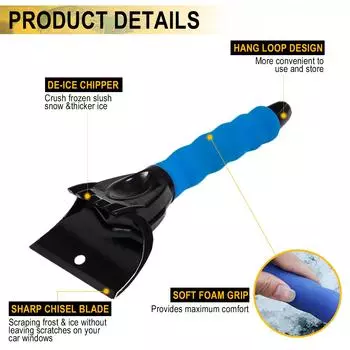 Car Winter Snow Removal Cleaning Tool Ice Scraper Snow Shovel Windshield Auto Defrosting Ice Scraper Ijs Krabber Limpieza Coche синий