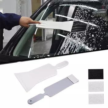 Car Wrap Durable Squeegee Felt Edge Packaging Film Scraper Tools Applicator Window Tint Extended Squeeze Squeegee серый