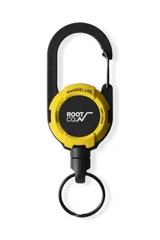 Carabiner reel with magnet GRAVITY MAG REEL LITE [ROOT CO.] built-in (Yellow/Gloss) жёлтый