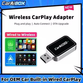 CarAIBOX 2in1 беспроводной адаптер Carplay Android Auto беспроводной донгл Smart Box Link Bluetooth автоматическое соединение для автомобильного радио с OEM проводным CarPlay