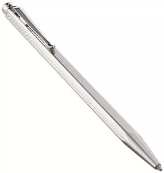 Caran Ballpoint Pen Ecridor Retro Silver Plated Palladium Coated d Ache 0890-487 &