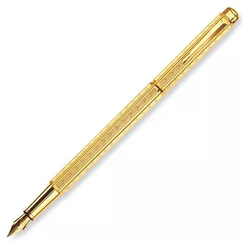 CARAN Caran Fountain Pen F Fine Point Ecridor Chevron Gold Regular Imported Product D ACHE d Ache 0958-198