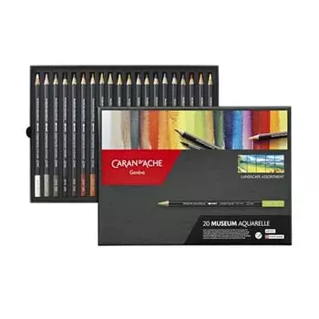 Caran D ache Museum Aquarelle Pencil Sets Landscape Set of 20 Colors (3510.420)