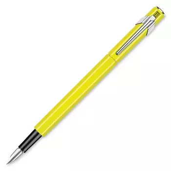 Caran Fountain Pen F Fine Point 849 Fluorescent Yellow Regular Imported Product d Ache 0841-470 Dual-use