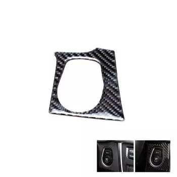 Carbon Fiber Car Start Stop Engine Button Cover Trim M Sport For BMW F30 F34 LH