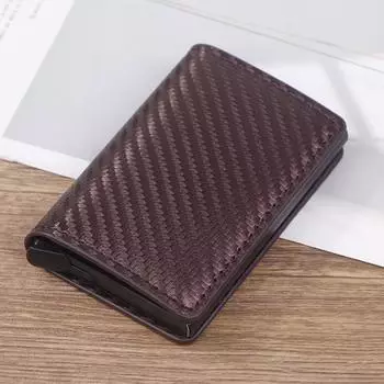 Carbon Fiber Credit Card Holder Wallet Men Rfid Thin Slim Minimalist Wallet Small Black Purse Wallet