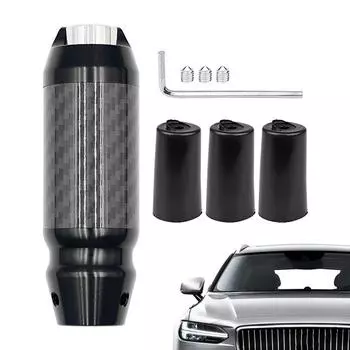 Carbon Fiber Gear Lever Shifter Ergonomic Automatic Shift Knob Manual Knob With Sporty Design And Engraved Logo For Sedan SUV
