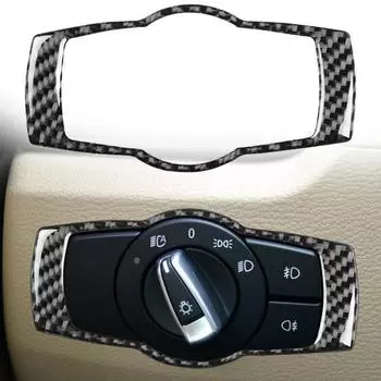 Рамка переключателя фар из углеродного волокна, наклейка для интерьера для Bmw X1 E84 чёрный