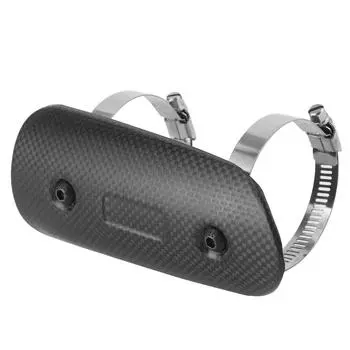 Универсальный комплект теплозащиты для выхлопной трубы из углеродного волокна, подходит для Kawasaki чёрный