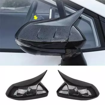 Carbon Fiber Imitation Rear View Mirror Trim For Toyota Corolla Hatchback 2019+