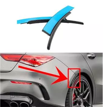 Carbon Fiber Look Rear Wheel Eyebrow Lip For Benz C118 CLA 35 45 180 200 250 AMG
