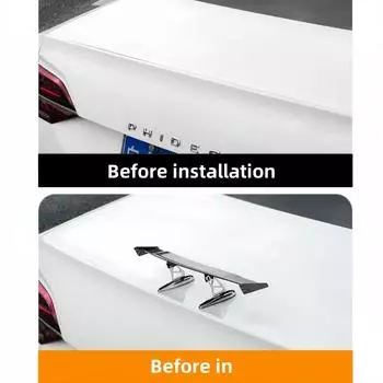 Carbon fiber rear spoiler upgrade for car appearance, modification of car tail wing, creative decoration of mini tail wing чёрный