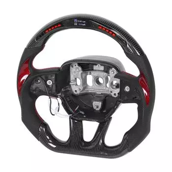 Carbon Fiber Steering Wheel LED Race Digital Display Shift Lights Fit for HELLCAT 20152020 чёрный