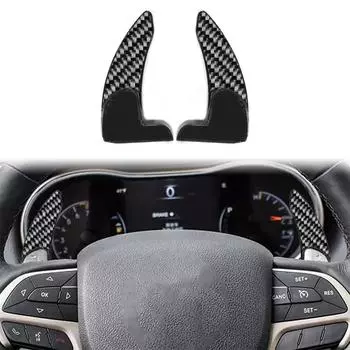 Carbon Fiber Steering Wheel Shift Paddle Shifter For Dodge Challenger Grand Cherokee Chrysler 300C