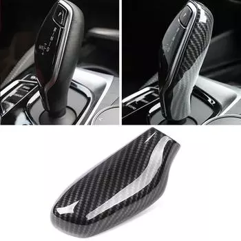 Carbon Fiber Texture Gear Shift Knob Trim Cover Gear Knob Cover Head Trim For BMW 5/6/7 Series G30 G31G11 G12 LH Model