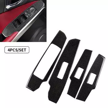 Carbon Fiber Window Switch Panel Trim Cover For LHD Lexus IS250 IS350 2013-2020