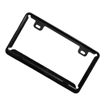 Carbon Fibers License Plate Frame AntiTheft Cover For Japanese Standard Plate серебряный