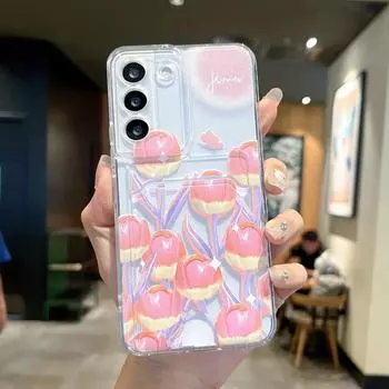 Чехол для карточек с астронавтом для Samsung Galaxy S23 Ultra S22 Plus S21 S20 FE A54 A34 A14 A53 A33 A13 A52 A32 A12 A71 A51, прозрачный чехол for A71 4G