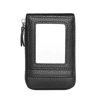 Card Bag Men s Multi-card Space Small and Simple Organ Card Holder Zipper Change Bag Documents Bank Card Holder Vertical