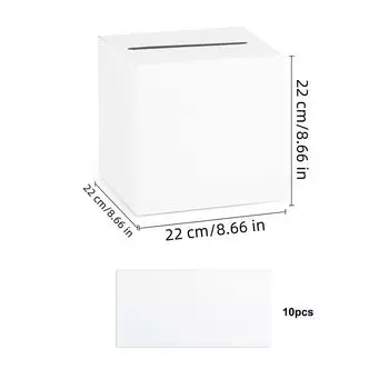 Cardboard Gift Card Box White Black Voting Card Box Party Supplies Wedding Card Box Baby Shower Style 3