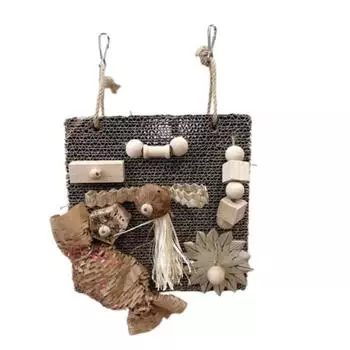 Cardboard Parrot Interactive Chewing Toys Physical Exercise Cockatiel Bite Grinding Toy Lovebird