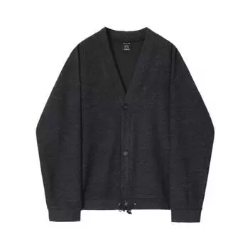 Куртка-кардиган мужская осенне-зимняя корейская свободного покроя в модном дизайне с V-образным вырезом M