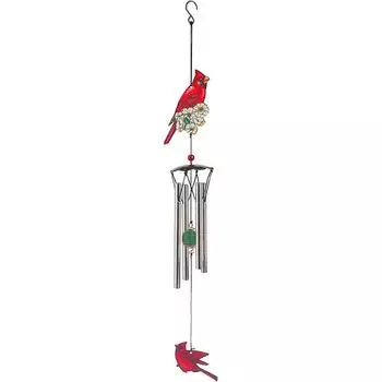 Cardinal Bird Wind Chime Red Bird Wind Chimes Outdoor Decorations Garden Backyard Church Hanging Decor