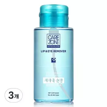 Care Zone Hypoallergenic Lip & Eye Remover, 300ml, 3 units