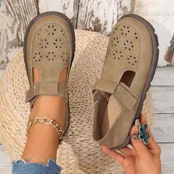 Careaymade-Summer Удобные женские сандалии с большим пальцем на толстой подошве в стиле ретро из хлопка и конопли, литература и искусство, 2 цвета 37 хаки