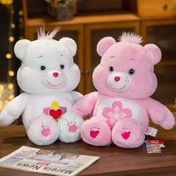 carebears Кукла Rainbow Bear Плюшевая кукла Love Bear Подлинная плюшевая кукла Sakura Care Bear 33cm