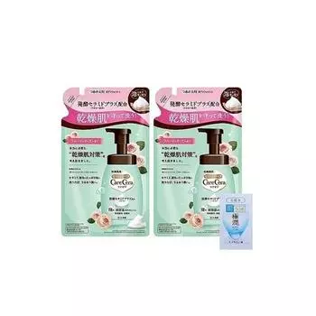 CareCera Foam High Moisturizing Body Wash Fruity Rose Refill 385 мл 2 шт. набор + саше Keukyun в комплекте