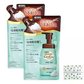 CareCera Foam, высокоувлажняющий гель для душа, сменный блок, 2 шт. + бонус [1] Pure Floral 385 мл (х 2)