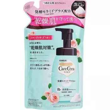 Carecera Высокоувлажняющая пенка для мытья тела Fruity Rose Refill 385 мл