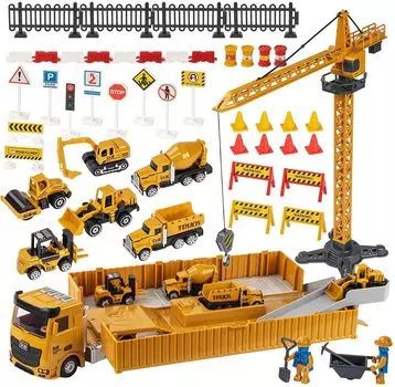 Carecoly Construction Vehicle Work Vehicle Set Construction Work DIY Car Engineering Toy Working Car Work Vehicle Indoor Play Boys Birthday Gift