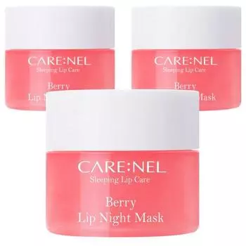 Carenelle Berry Lip Night Mask Бальзам для губ, 1 упаковка, 3 упаковки Популярная корейская косметика