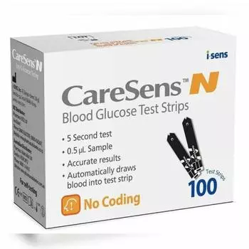 CareSens N Blood Glucose 100 ТЕСТ-ПОЛОСОК с длительным сроком годности -