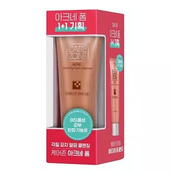 CAREZONE Очищающая пенка от прыщей 1+1 Предложение